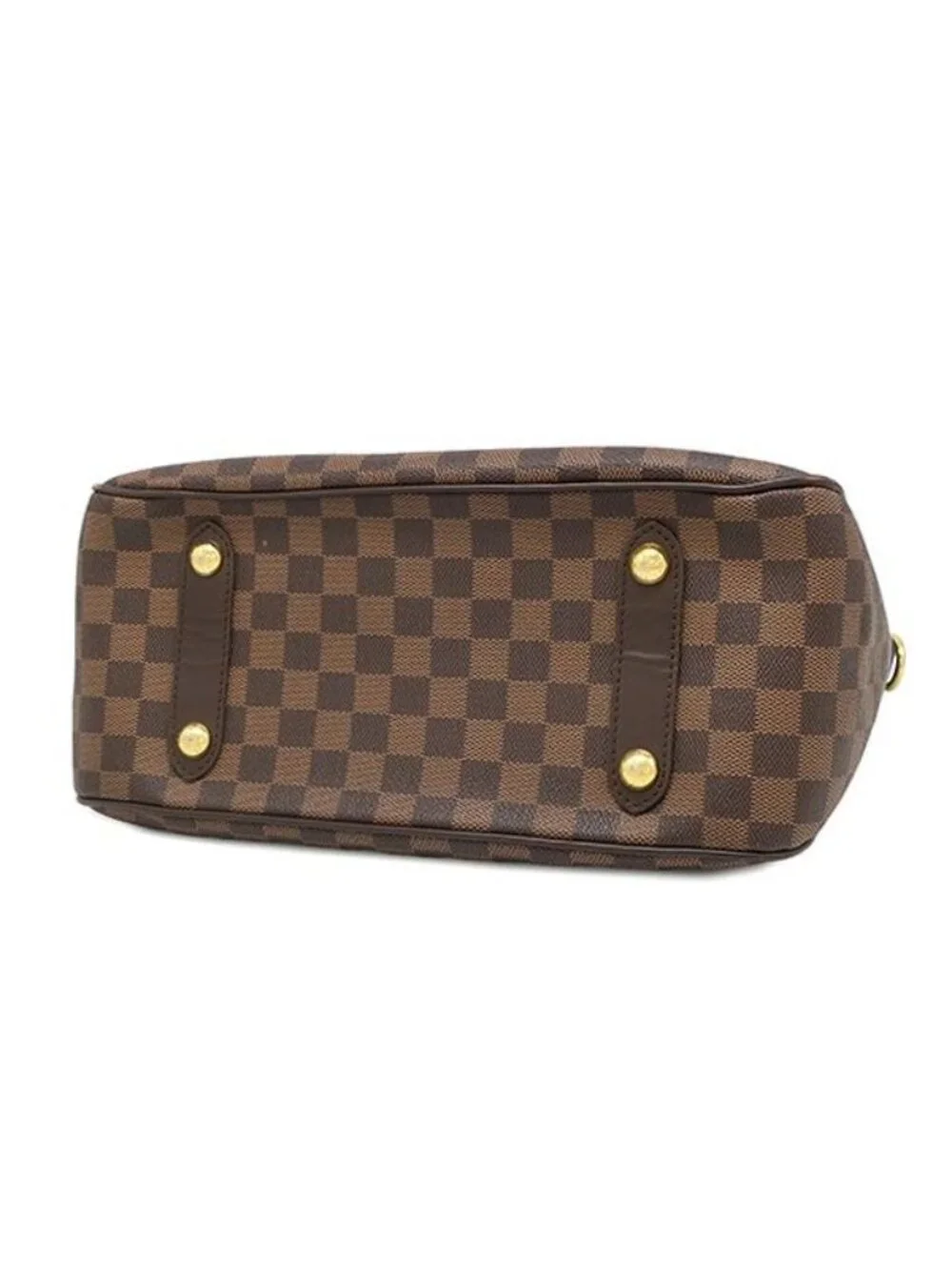 Louis Vuitton Bag Cabas Rosebery Damier Canvas Ebene Gold Shoulder Twist Lock